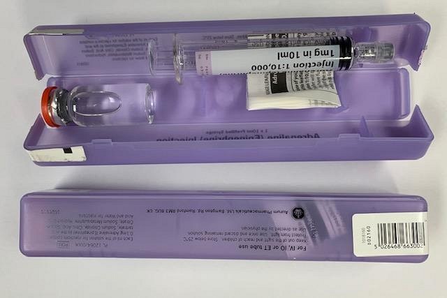 Cased syringe and vial